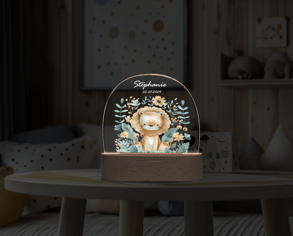 Custom 3D night light, Cute Lion DIY personalized Night Light