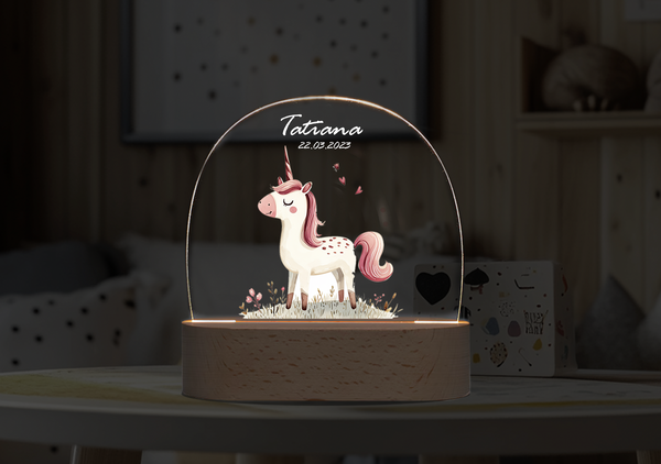 Custom  Cute Unicorn DIY personalized ornament Night Light