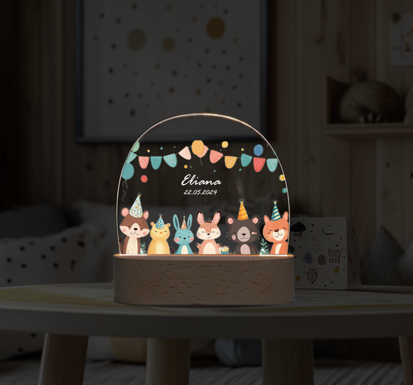 Custom 3D night light, Cute animal birthday DIY personalized ornament