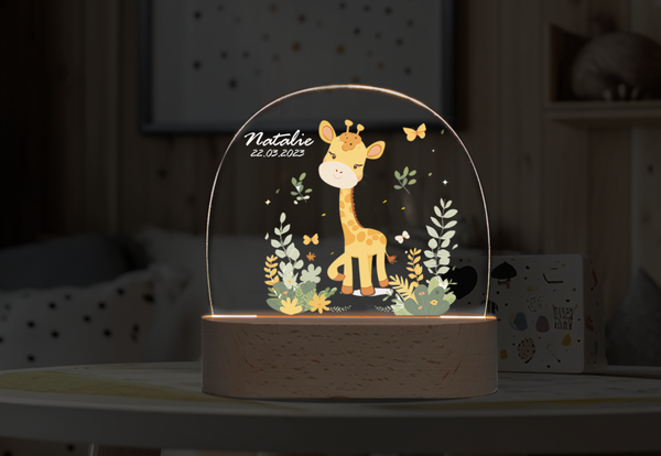 Custom  Cute Animal giraffe zebra Night DIY personalized ornament Night Light