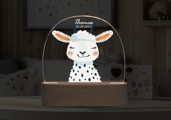 Custom  Cute sheep lamb Night DIY personalized ornament Night Light