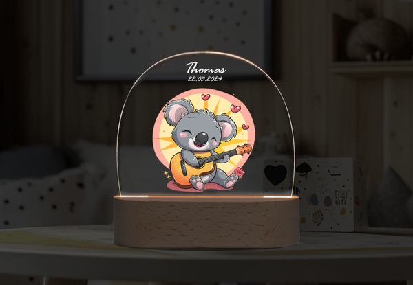 Custom  Cute Koala singing lamb Night DIY personalized ornament Night Light