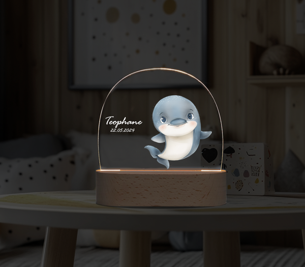 Custom 3D night light, Cute baby shark DIY personalized ornament Night Light