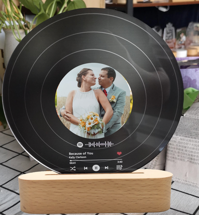 Custom Song Plaque as Valentines Day Gift - Personalize Gift with Photo Light - Anniversary gift - Romantic gift for Couple - Gift for Him